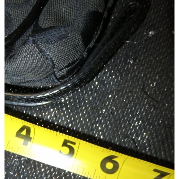 Coach Black Signature C Jacquard Canvas & Leather Trim Sufflette Flap Wristlet - Picture 8 of 8